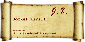 Jockel Kirill névjegykártya